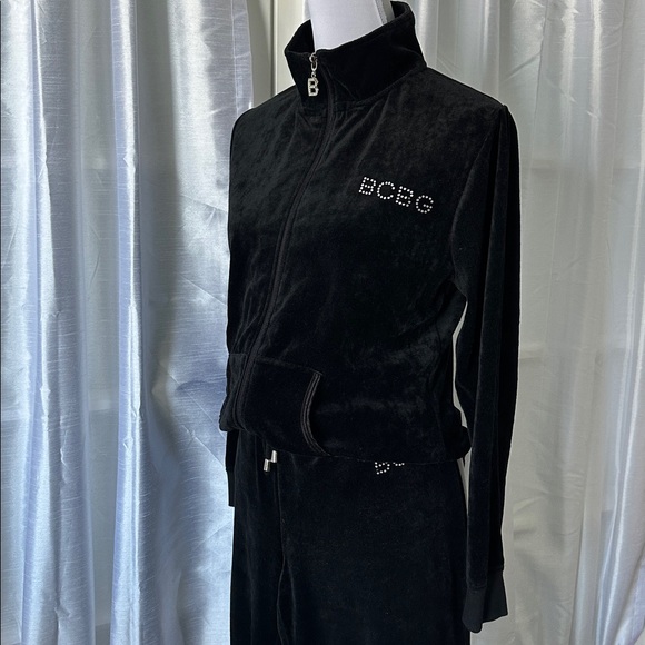 BCBG Velour Athleisure Suit 2pc Set Sz XL/Black - Picture 7 of 16